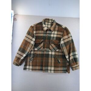 Vtg Amana Woolen Mill Shacket Mens Large - XL Jacket Plaid Flannel USA